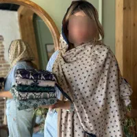 شال وروسری(حریرسبز)تک به قیمت تولیدی