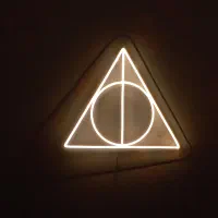 تابلو نئون طرح هری پاتر علامت Deathly Hallows|ریسه و چراغ تزئینی|مشهد, جاهد شهر|دیوار