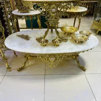 جلو مبلی و عسلی تمام برنزی