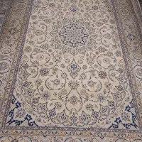 یک جفت فرش دستباف نایین گل ابریشم ۶ متری