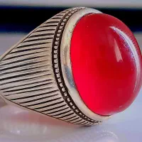 انگشتر عقیق یمنی بسیار کهنه