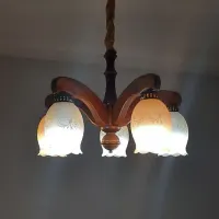 لوستر چوبی ۵ شاخه
