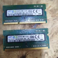 دو عدد رم لپتاپ ۴گیگ جمعا 8 گیگ ddr3