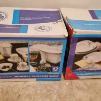 سرویس چینی ۱۲ نفرطرح مربعی دورطلایی ۱۰۲ تیکه اکبند|ظروف سرو و پذیرایی|ملارد, |دیوار