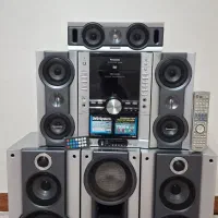 ظبط پانسونیک پنج دیسک هفت تکه سالم بلوتوث خورشده|سیستم صوتی خانگی|مشکین‌دشت, |دیوار