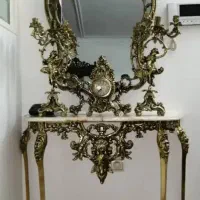 خرید خریدار  آینه کنسول بوفه لوستر لوازم برنزی