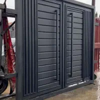 درب زمین باغی فلزی ساختمان ورودی