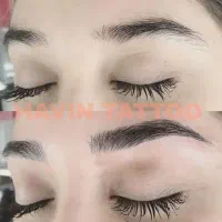 فیبروز میکروبلدینگ خط چشم بن مژه و شیدینگ لب|خدمات آرایشگری و زیبایی|قزوین, |دیوار