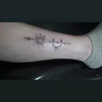تاتو بدن اجرا حرفه ای انواع تاتو مینیمال فونت لاین