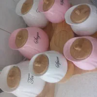 پاسماوری ۷تیکه سفیدصورتی|ظروف سرو و پذیرایی|اراک, |دیوار