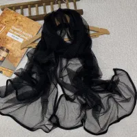 شال تور مشکی دورگان(روسری دل‌آرا)