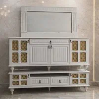 آینه کنسول با میز تلویزیون مدل حصیری|بوفه، ویترین، کنسول|اردبیل, |دیوار