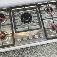 گاز صفحه ای استیل ۵شعله با ترموکوبل و ضمانت