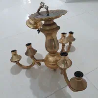 لوستر برنز قدیمی ۳ شاخه ۶ شعله