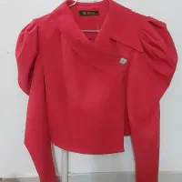 شومیز کراپ کتی قرمز تاسایز۴۲