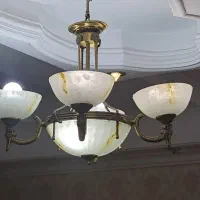 دوعدد لوستر برنز اصل و قدیمی|لوستر و چراغ آویز|سردشت, |دیوار
