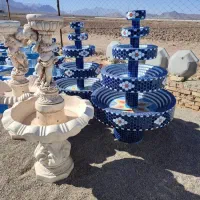 حوض حیاطی سنتی آبنما کاشی کاری سیمانی