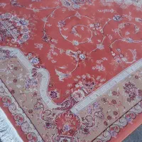 فرش ماشینی جفت شش متری تمام نخ در حد نو