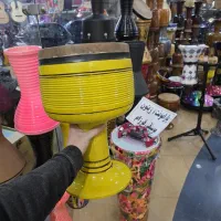 تمبک رنگی(زرد قهوه ای مشکی آبی سفید)