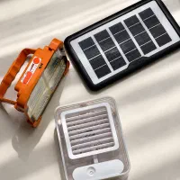 پک خورشیدی قابل حمل پنل پنکه مهپاش چراغ LED