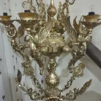 لوستر کنارسالنی فرشته طلای شمعدان بوهمیا میز خاطره|لوستر و چراغ آویز|مشهد, سرافرازان|دیوار