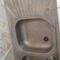 سینک ظرفشویی روکار با شیر الات