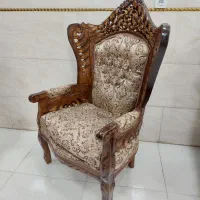 مبل کلاسیک۷نفره دو رومنبت مدل گلریز چوب گردوملایر