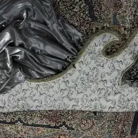 کتیبه پرده .دو عدد کناره والان  پرده و ‌پرده حریر|پرده، رانر، رومیزی|ابهر, |دیوار