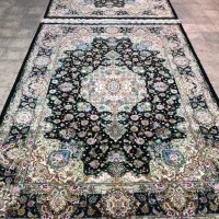 (فرش فرزین)جفت۹مترطرح سالاری۶۰رج،چله ابریشم درحدنو