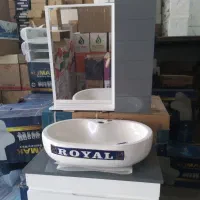 روشویی طوسی سفید