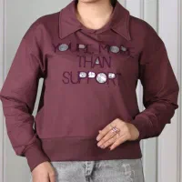 بلوز دورس کوتاه یقه مردانه پولک دوزی