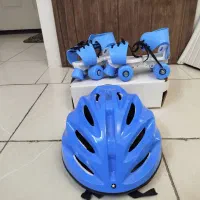 اسکیت چهار چرخ به همراه کلاه|دوچرخه، اسکیت، اسکوتر|قزوین, |دیوار