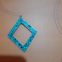 فیروزه نیشابور پلاک اویز گردنبند