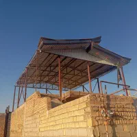 اجرای ساخت شیروانی سردری دامداری سوله آلاچیق