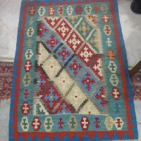 گلیم دستباف نو۱۰۰×۱۵۰/طرح هندسی سنتی