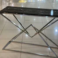 میز آرایش کنسول فلزی طرح استیل لاکچری هرمی|بوفه، ویترین، کنسول|آفتاب, |دیوار