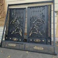 درب اهنی حیاط وگاراژی نو تو کار نرفته خودم ساختم