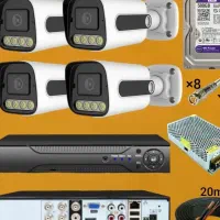 پک کامل دوربین مداربسته با هارد 500GB /لوازم جانبی