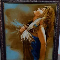 فرش دست بافت طرح دختر سرخ پوست(نیایش)