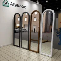 آینه قدی مدرن MDF سفید قوسی42×150