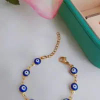 دستبندچشم ونظر نوزادی استیل ورنگ ثابت