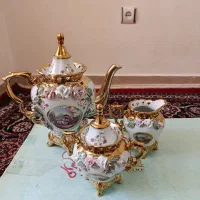 سرویس چای خوری لیلی و مجنون طلا کوب گل برجسته