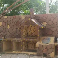 استادپلاستر طرح سنگ و طرح چوب آلاچیق کاهگل|خدمات پیشه و مهارت|هندیجان, |دیوار