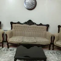 مبلمان استیل 9نفره منبت کاری شده چوب راش