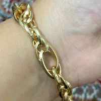 دستنبد طلایی ژوپینک رنگ ثابت|بدلیجات|یزد, |دیوار