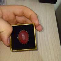 انگشتر عقیق قرمز تراکم بالا خوب
