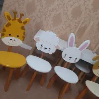 وسایل خانه بازی چوبی در حد نو، قابل تک‌فروشی