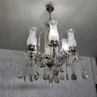 دو عدد لوستر برنجی 6 شاخه ظریف|لوستر و چراغ آویز|تهران, خانی آباد نو شمالی|دیوار