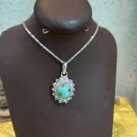 گردنبند فیروزه قاپ نقر.ه|بدلیجات|کرمانشاه, |دیوار