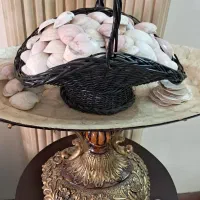 سبد پر صدف و گوش ماهی مناسب آکواریوم ودکور